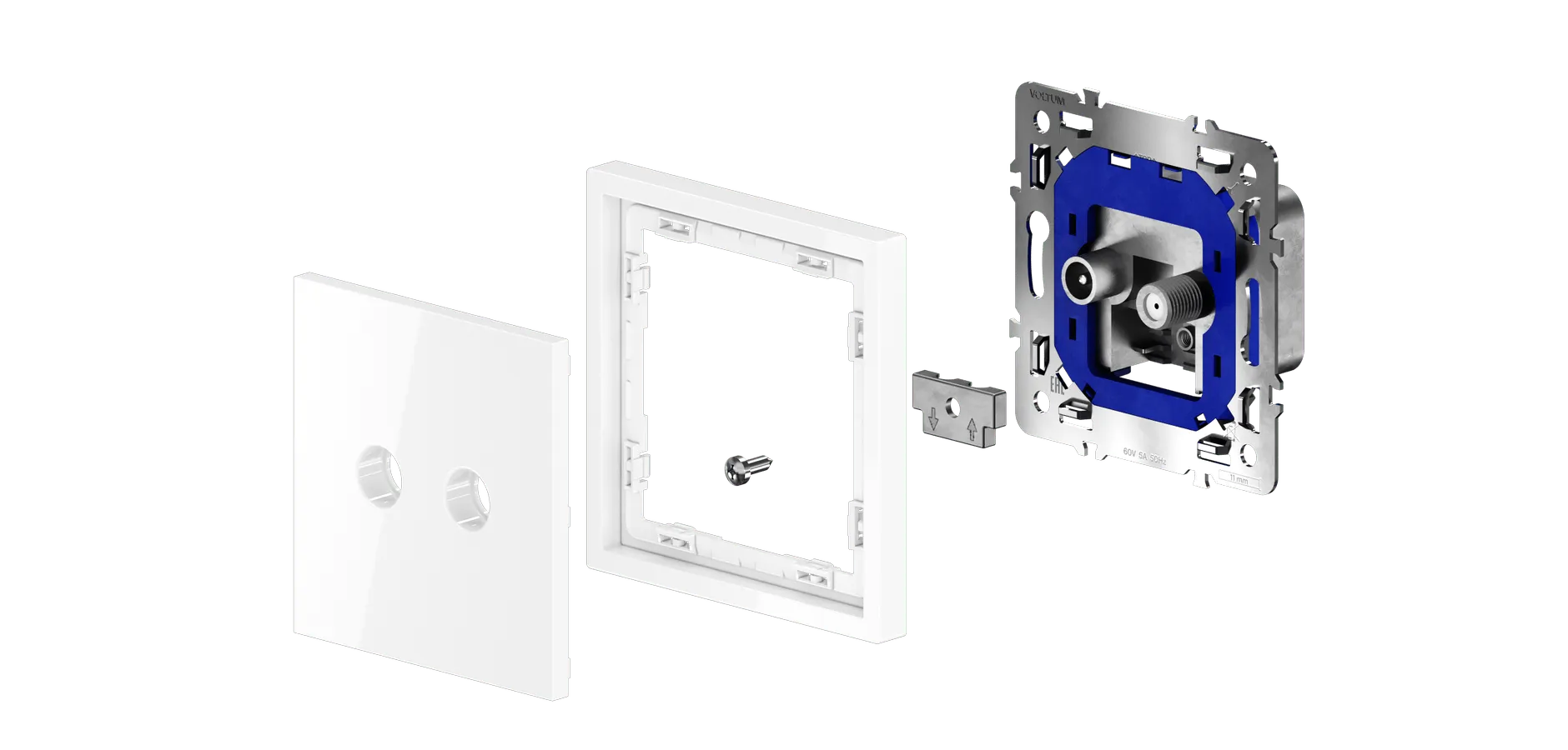 Устройство встраиваемых розеток и выключателей - Розетка телевизионная